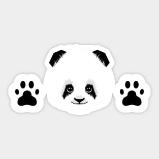 Panda head and foots Sticker